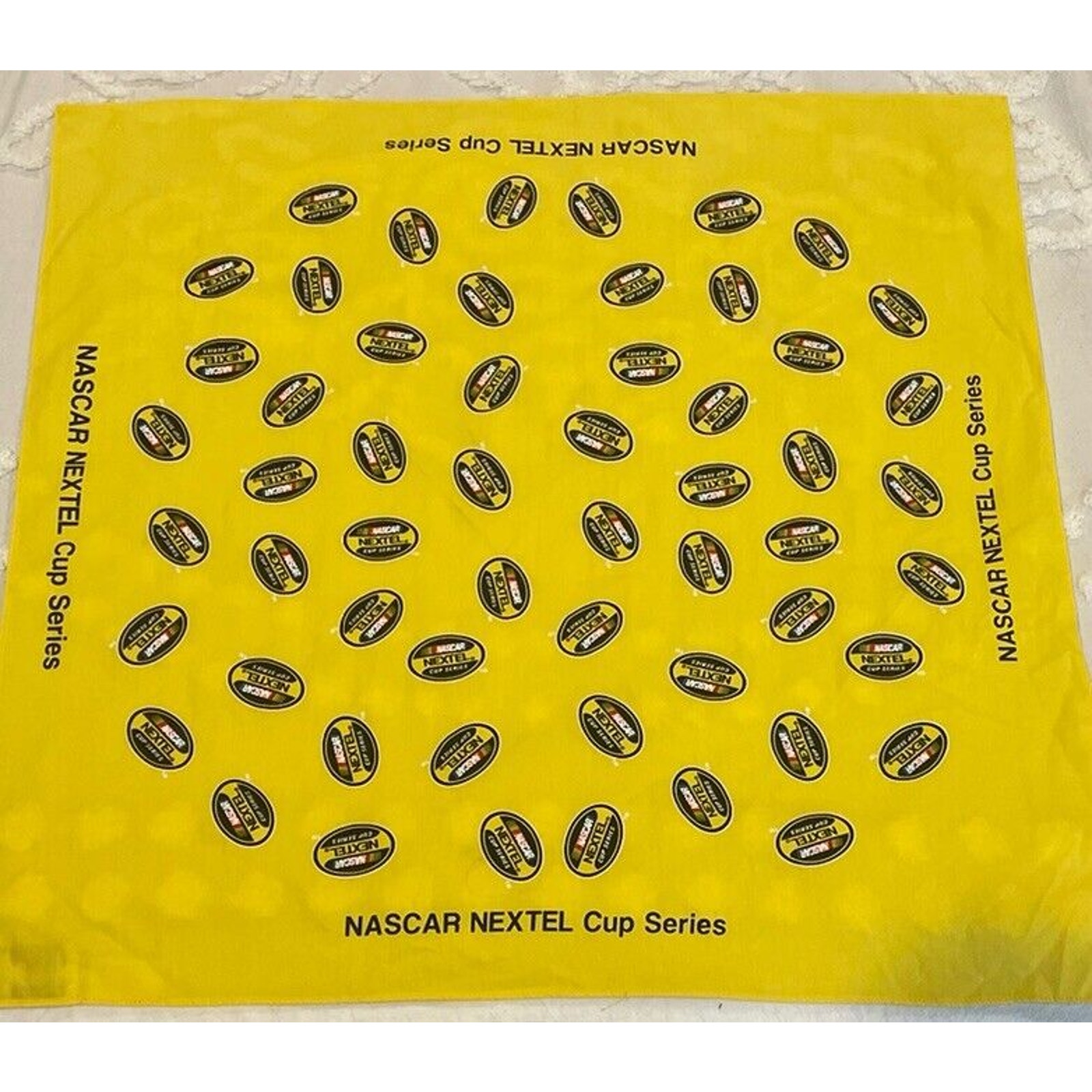 Nascar Racing Nextel Cup Series Bandana Scarf Yellow Cotton Blend
